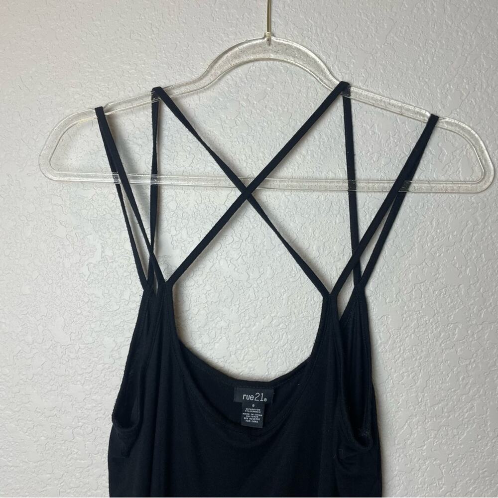 RUE 21 Black Multi Strappy Top Size S - Picture 2 of 4